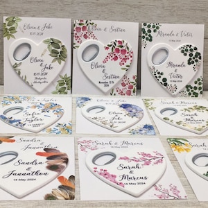 Personalized Heart Bottle Opener Magnet: Wedding Favor for Guests