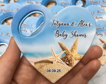 Personalized Baby Shower Bottle Opener Magnet: Custom Guest Favor