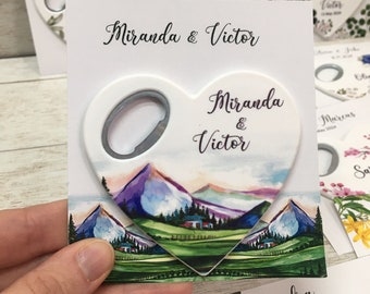 Favor de boda con abridor de botellas, favores de boda para invitados a granel, recuerdo de boda, regalo personalizado, recuerdo de fiesta de compromiso