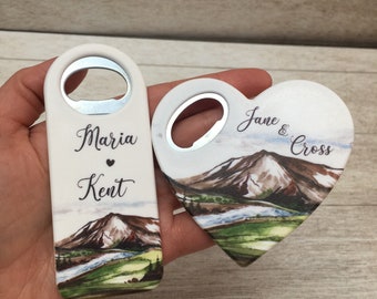 Custom Wedding Favor For Guests in Bulk, Customizable Bottle Opener, Bottle Opener Magnets, Flaschenöffner, Engagement Favors