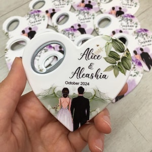Personalized Wedding Save The Date Magnet Bottle Opener Favors