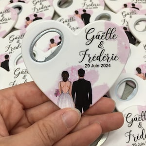 Bottle Opener Wedding Favors, Wedding Favors for Guests, Save the Date Magnet, Engagement Favors, Heart Bottle Opener, Engagement Favors