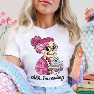 Bookish Skull T-shirt design