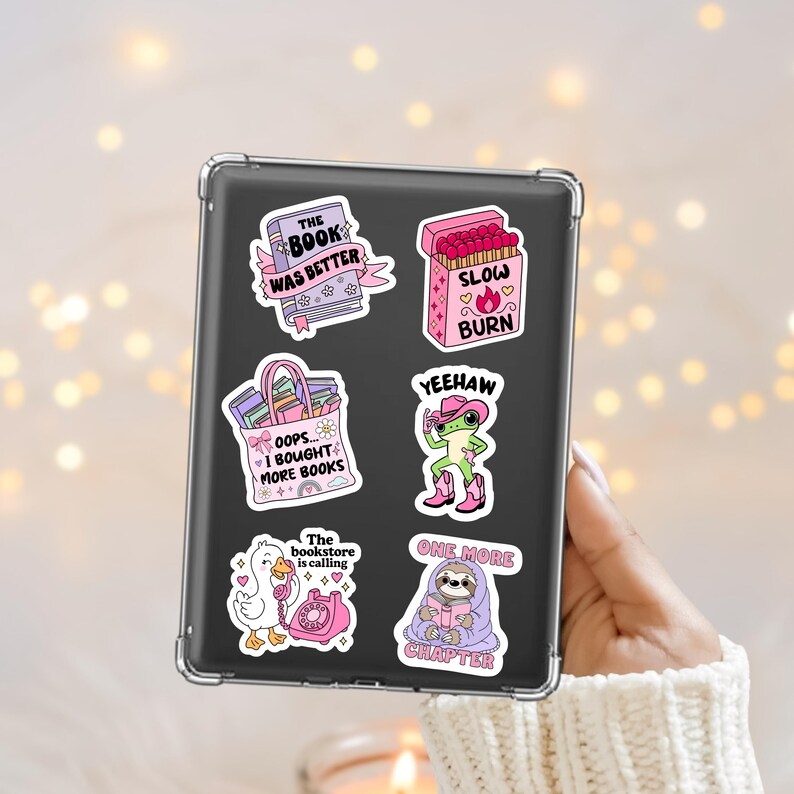 yeehaw cowboy sticker and other trendy bookish kindle stickers