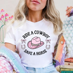 Girly cowboy romance book lover shirt png.