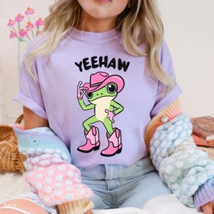 yeehaw frog cowboy shirt