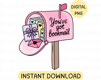 You've got Bookmail PNG, Bookish png, Book clipart, Designs for Stickers, Bookish Clipart, Booklover, Book png, Retro Booktok designs