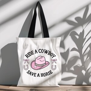 cowboy romance png for tote bag