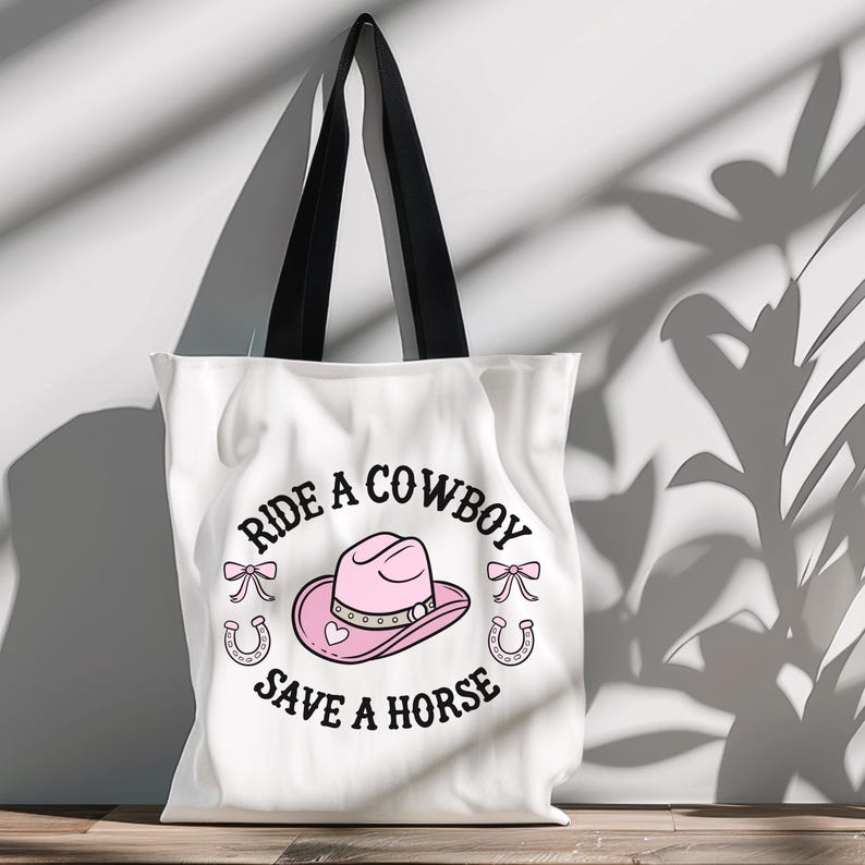 cowboy romance png for tote bag