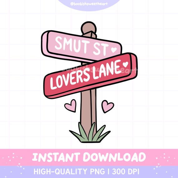 Smut Book Lover PNG, Spicy Reader Bookish Design, Romance Reader Clipart, Printable Sticker