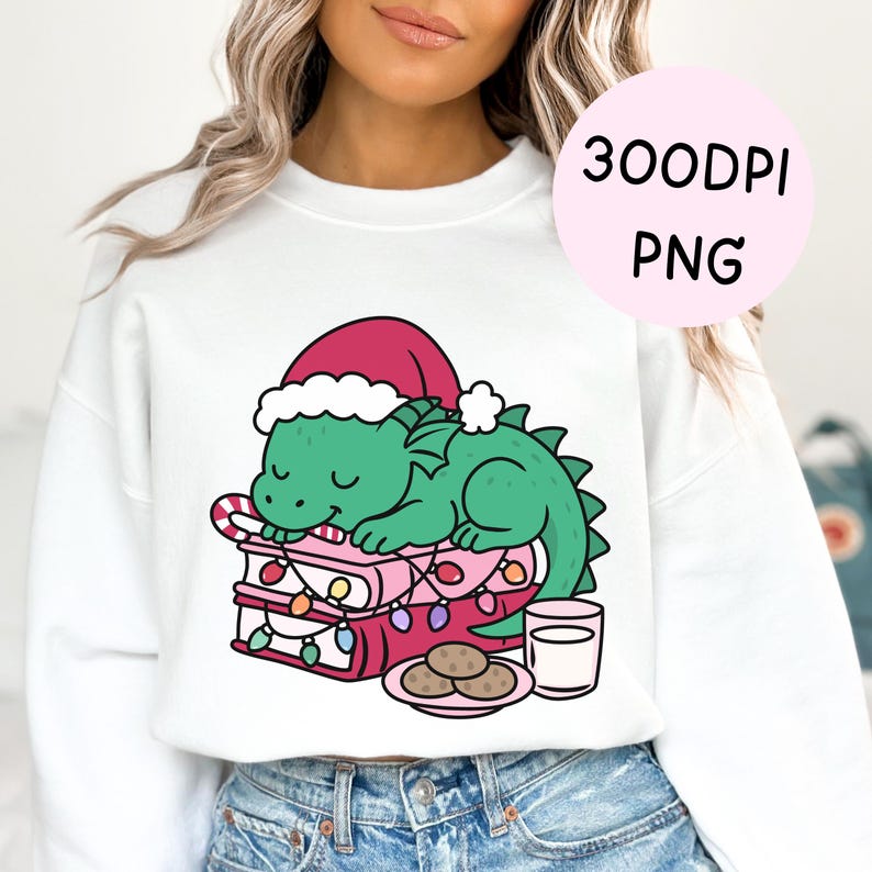 Bookish Christmas sweatshirt png design