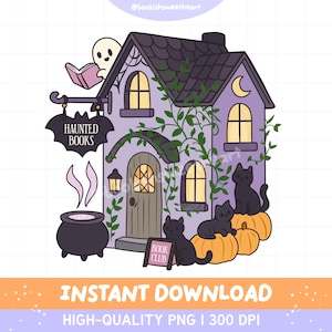 Halloween Bookish PNG Sticker T-Shirt Design, Trendy spooky season reading book ghost PNG, Halloween Library PNG for Teacher clipart