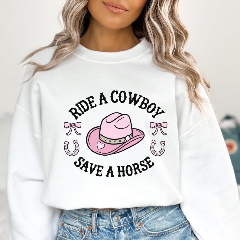 Book sweatshirt png design for cowboy lovers