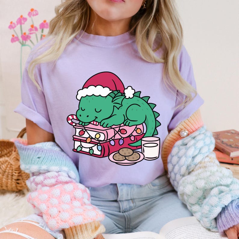 Bookish Christmas t-shirt png design