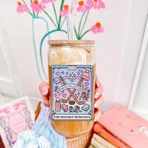 Tarot card png tumbler design for hockey romance reader