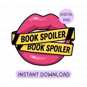 Spoiler Bookish PNG, Smut png, Book clipart, Bookish Clipart, Booklover, Book club png, Trendy retro romance sticker PNG