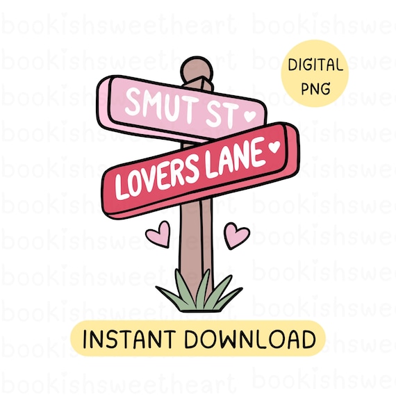 Smut Book Lover PNG, Spicy Reader Bookish Design, Romance Reader Clipart, Printable Sticker