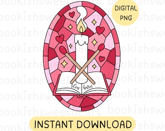Slow Burn Romance Reader PNG, Spicy Bookish Sticker Sublimation Design