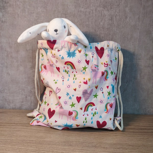 sac à dos pochon enfant doudou