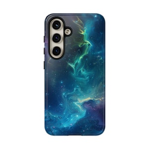 Northern Lights Tough Phone Case Aurora Borealis Celestial Starry Night Sky iPhone 16 15 Pro Max Samsung Galaxy S24 S25 Ultra Google Pixel 9