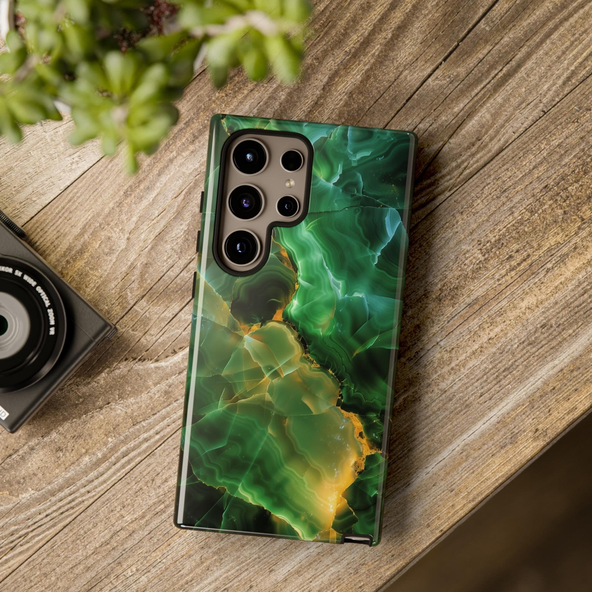 Glowing Jade Crystal Magsafe Tough Phone Case Radiant Backlit Jade