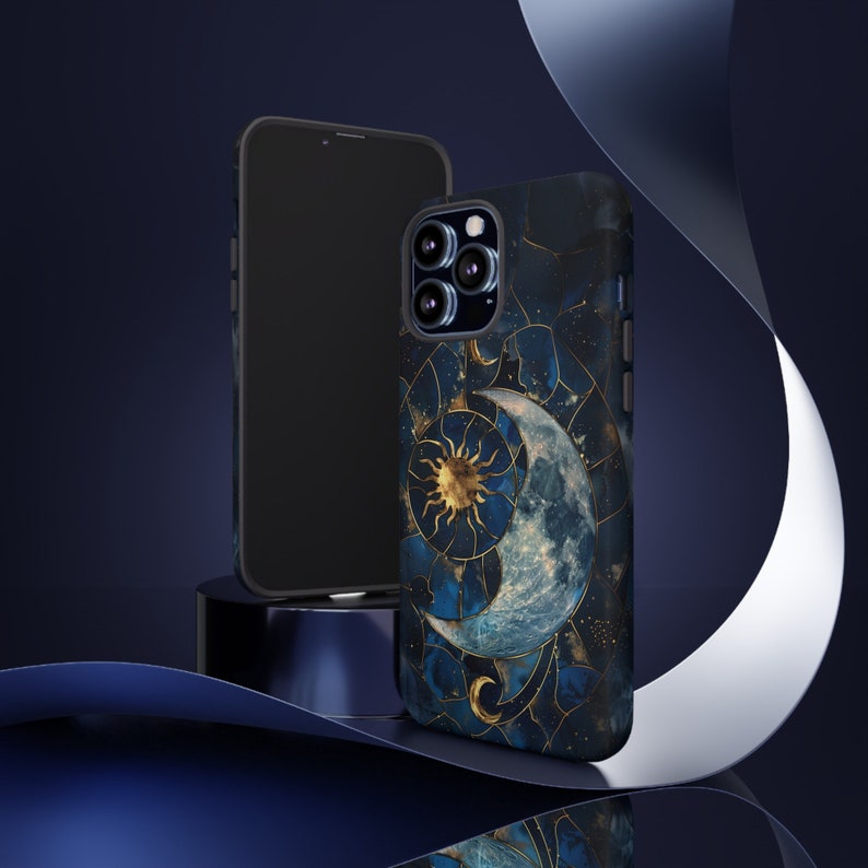 Sun and Moon Tough Phone Case Stained Glass Celestial Astronomy Lover iPhone 17 16 15 Pro Max Samsung Galaxy S26 S25 Ultra Google Pixel 8 9 image 8