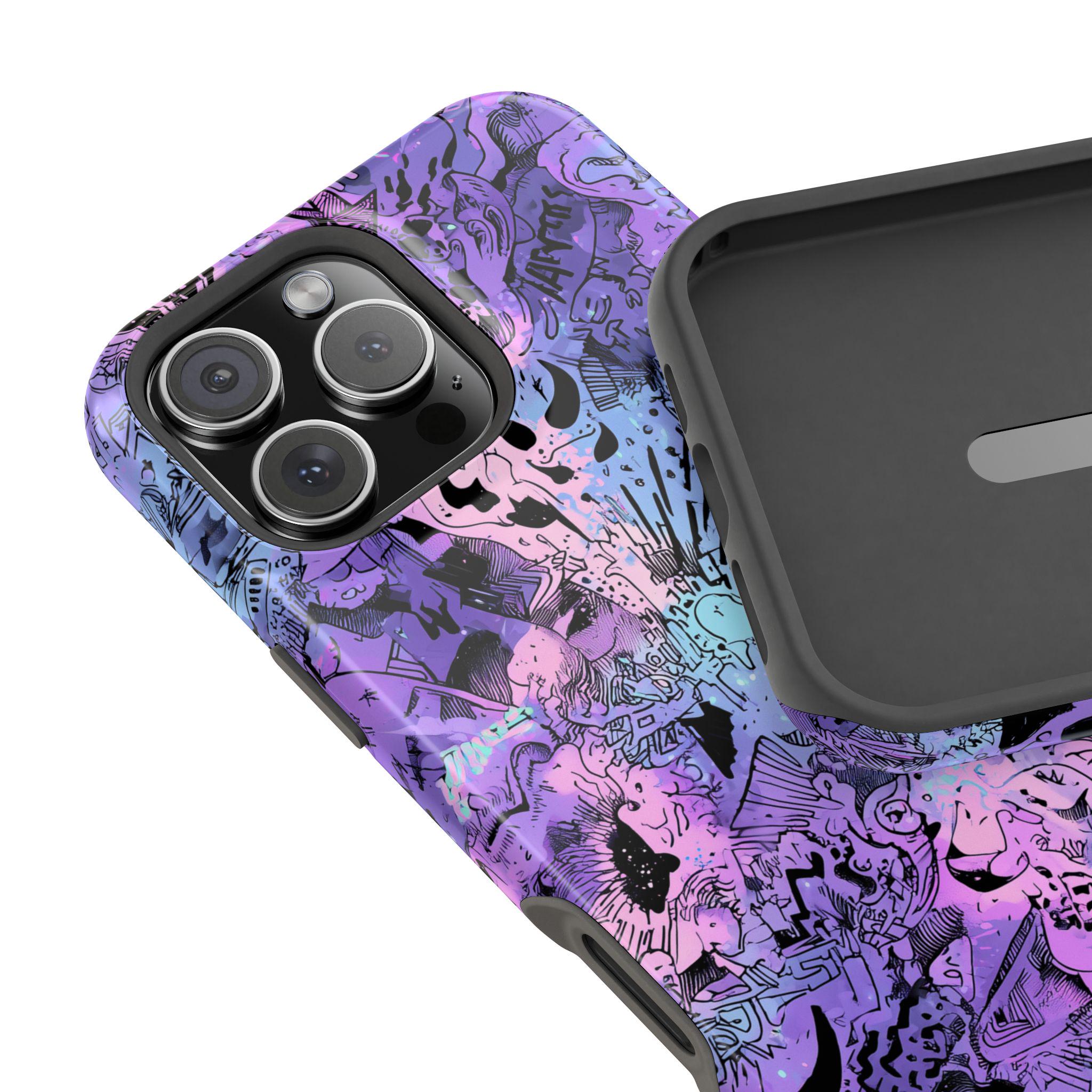 Pastel Graffiti Case | Magsafe Tough Cover | Doodlecore Ink Chaos