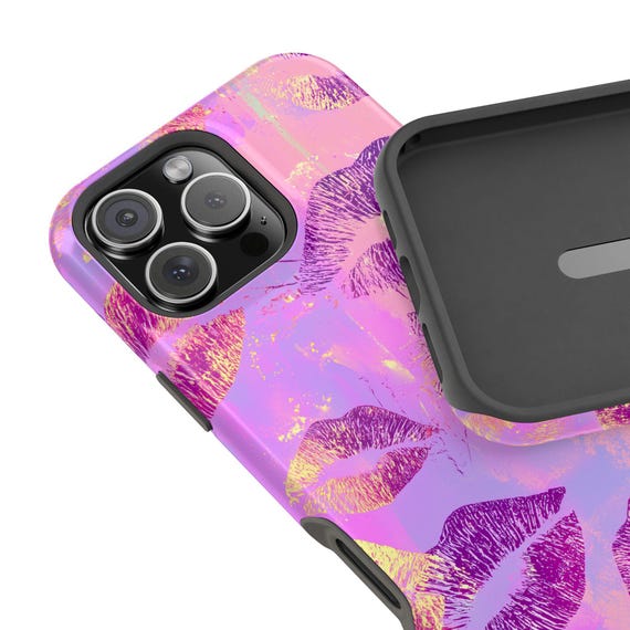 Neon Kiss Stamp iPhone Case | Magsafe Tough Cover | Hot Pink Purple Lips on Pastel Glow | Y2K Glam Pop Art Phone Case - Etsy Neon Kiss Stamp iPhone Case | Magsafe Tough Cover | Hot Pink Purple Lips on Pastel Glow | Y2K Glam Pop Art Phone Case - Etsy