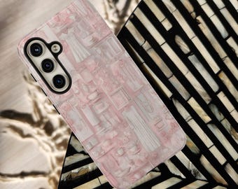Rokoko Revival Handyhülle | Rosa Spitze Teetasse Ästhetik | Robuste Vintage-Hülle für iPhone & Samsung
