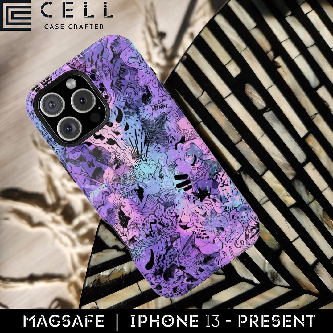 Pastel Graffiti Case | Magsafe Tough Cover | Doodlecore Ink Chaos