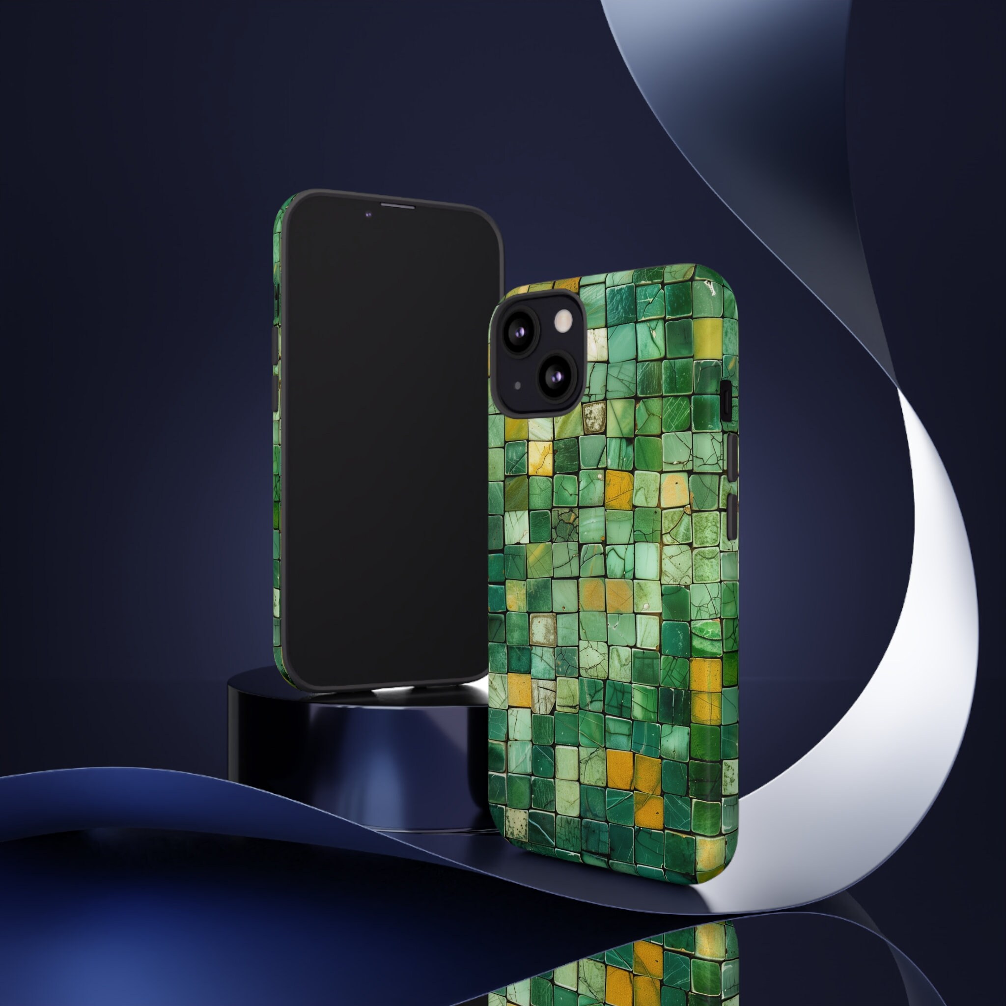 Society6 iPhone5用 Closeup of a Glass Mosaic ケース Stained Glass Phone Case Floral Aesthetic Art Nouveau Retro