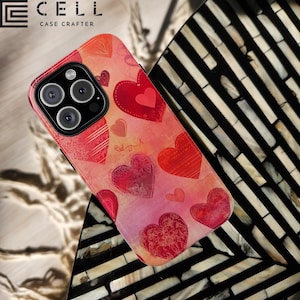 Valentines Heart Icon Tough MagSafe Phone Case - Elegant Love Romantic Charm Gift Compatible With iPhone 16 15 14 13 Pro Max Plus Mini