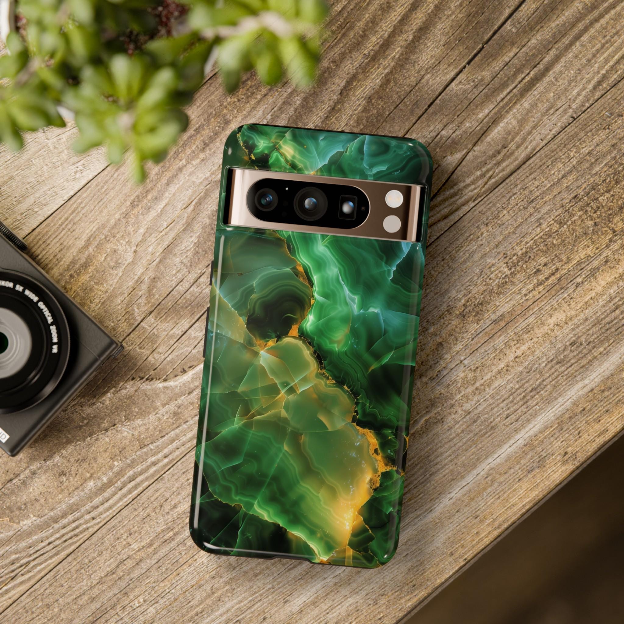 Glowing Jade Crystal Magsafe Tough Phone Case Radiant Backlit Jade