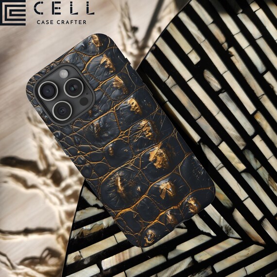Black and Bronze Alligator Skin Magsafe Tough Phone Case Fashion Designer Case Phone Gift Compatible With iPhone 15 16 17 Pro Max Plus Mini - Etsy Black and Bronze Alligator Skin Magsafe Tough Phone Case Fashion Designer Case Phone Gift Compatible With iPhone 15 16 17 Pro Max Plus Mini - Etsy