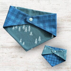 Pine Forest Adventure - Outdoor Lover Pet Bandana, Reversible