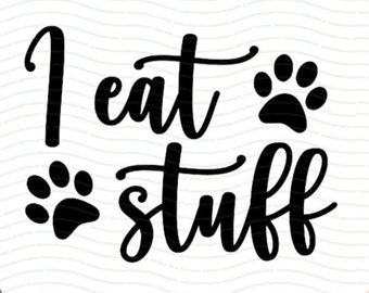 I Eat Stuff – Bandana-Design-Add-On **NUR ADD-ON** Maßgeschneiderte Haustierprodukte – Wende-Haustier-Bandana mit niedlichem Design – Geschenk für Hund