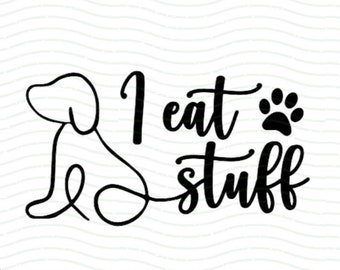 I Eat Stuff - Bandana Design Add On ** NUR HINZUFÜGEN ** Individuelle Haustierprodukte - Wende-Haustierbandana mit niedlichem Design - Geschenk für Hund