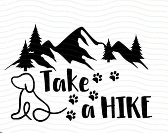 Take a Hike - Adventure - Bandana Design Add On ** NUR HINZUFÜGEN ** Individuelles Haustierprodukt - Wendehalstuch mit niedlichem Design - Geschenk für Hund