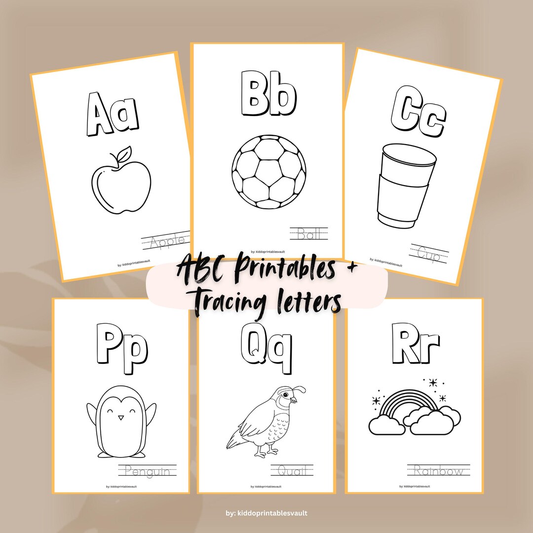 ABC Kids Colouring Book Basic - Fun Learning - Etsy