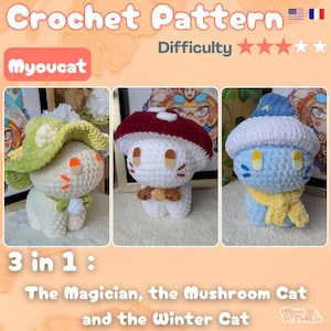 Crochet Pattern - 3 in 1 Myoucat