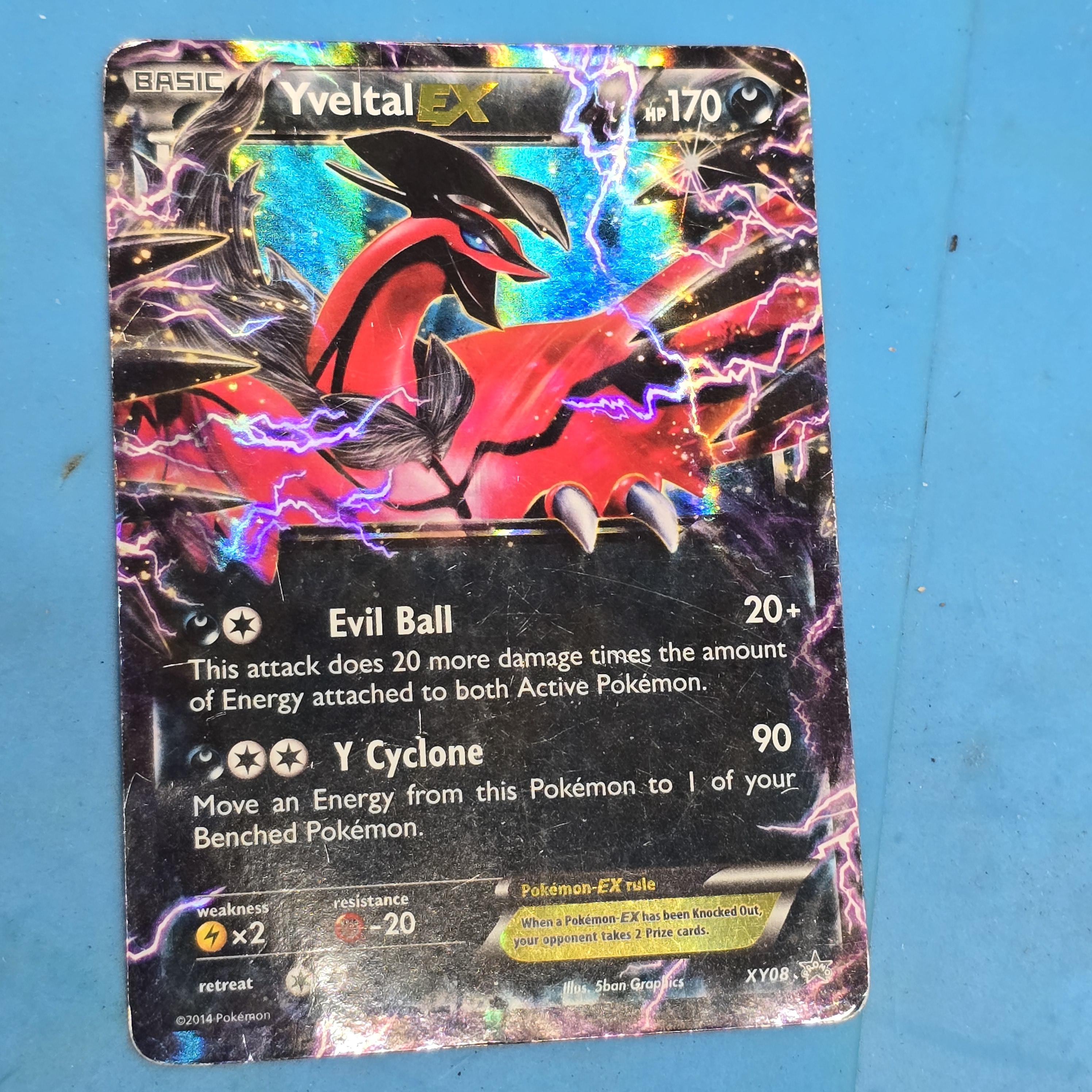 Yveltal Ex Pokemon Card Rare. Xy08 - Etsy