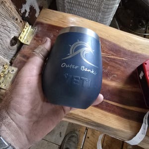 Navy blue OBX yeti wine tumbler bild 4