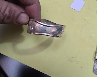 Vintage signed sterling cuff bracelet