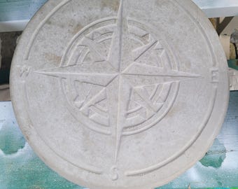 Compass Rose Maritime Nautical Garden Stepping Stone Wall Hanging Patio Garden Decor