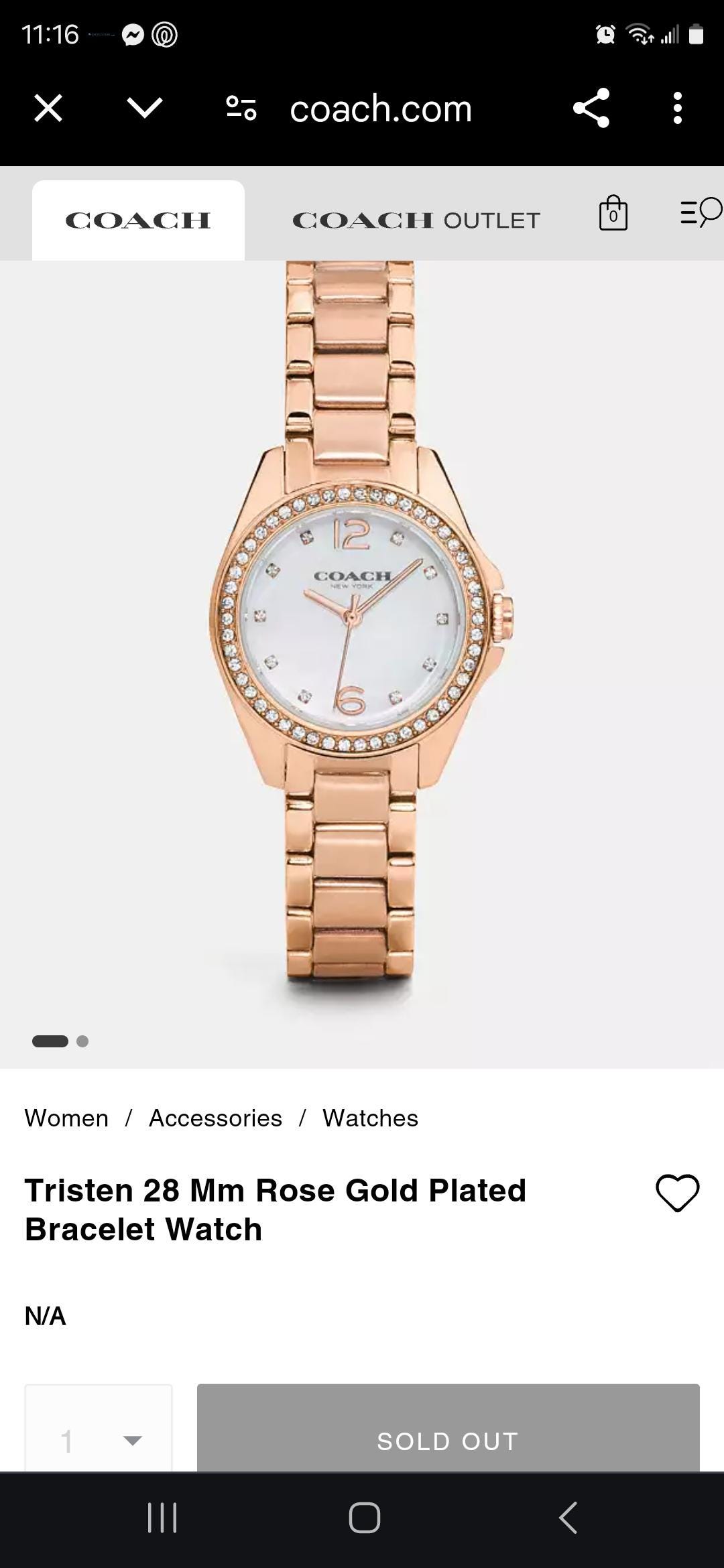 Rose Gold Plated Coach Vintage Watch - Etsy display picture 1