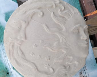 Celestial Sun Moon Garden Patio Yard Decor Stepping Stone Wall Plaque