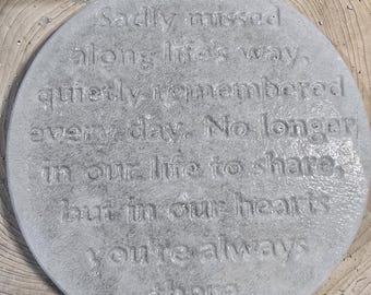 Hand made cement pet marker