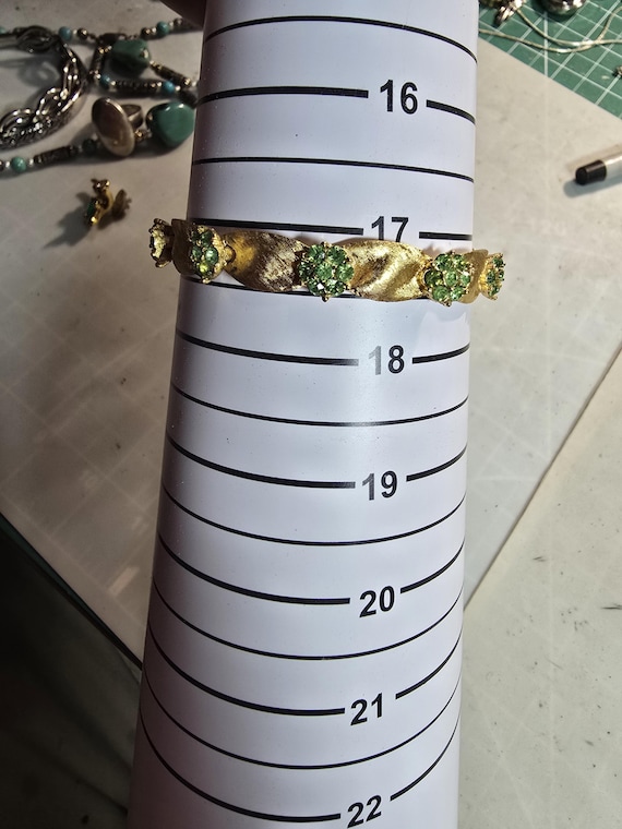 crown trifari birthstone ribbon bracelet