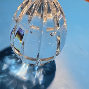 vintage crystal egg paperweight
