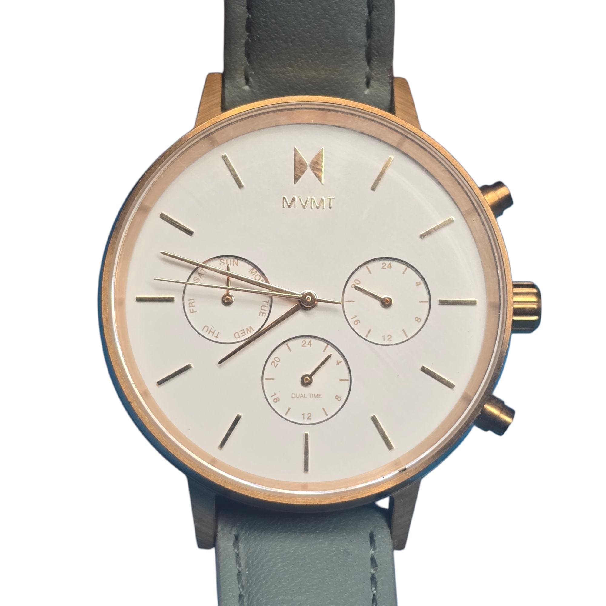MVMT Classic Watch With 38mm Chronograph Face & RoseGold Bracelet MVMT Rise Watch With 30mm White Face With 2 | Mercari main image 2